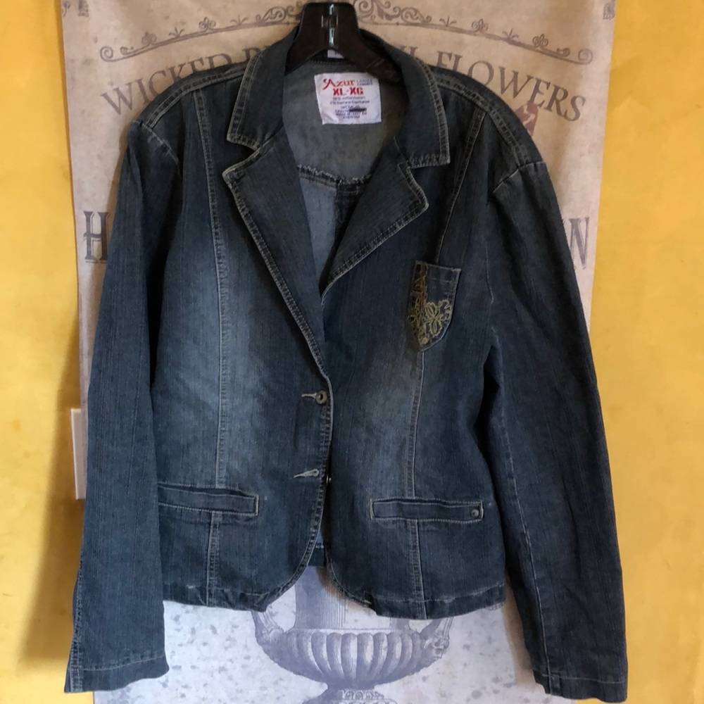 Azur stretch denim jacket